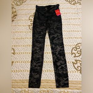 SPANX Faux Leather Camo Leggings - NWT
